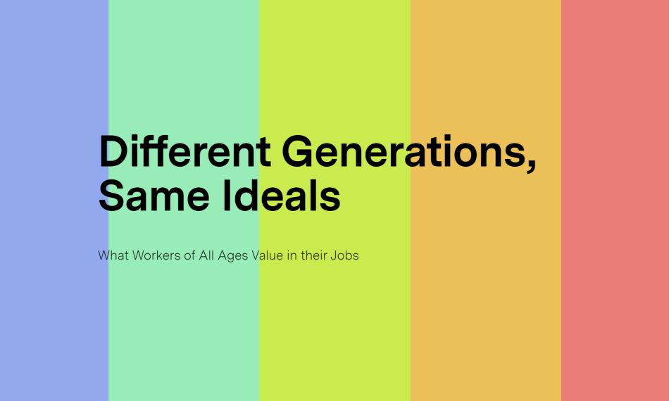 不同的一代,同样的理想:工人所有年龄段的价值在他们的工作