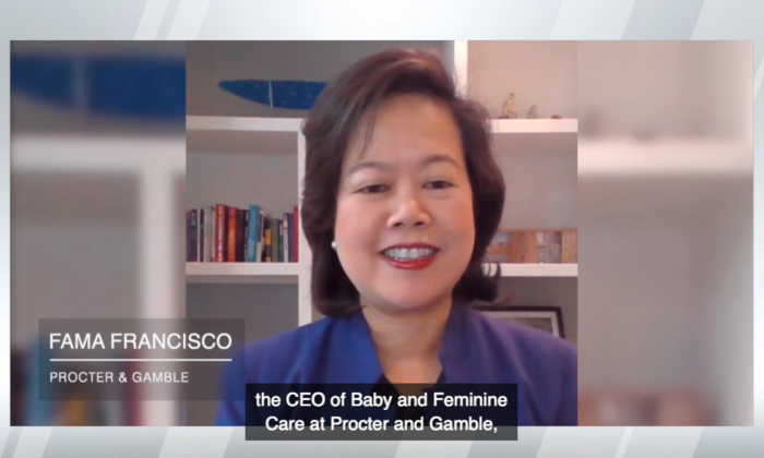 在与Fama Francisco的对话中，P＆G的首席执行官女性和婴儿护理